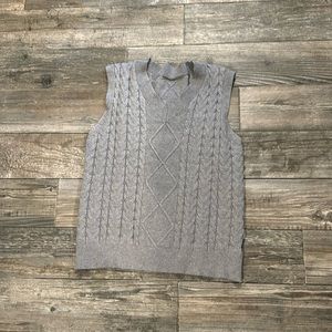 Yusongirl Sweater Vest Women Oversized Cable Knitted Sweater